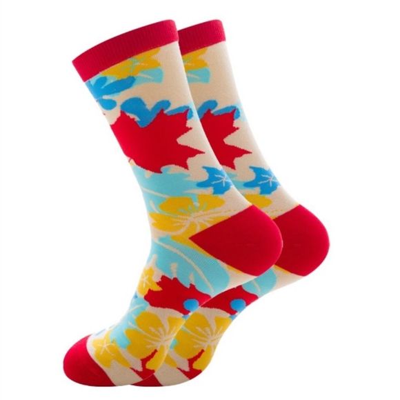 Fall Leaves Maple Leaf Socks Vermont New England Canadian Nature - Picture 1 of 4